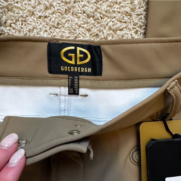 Goldbergh Paris Ski Pants Stirrup NWT Marmottes Tan US 8 Waterproof - Picture 6 of 11